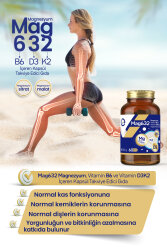 Mag632 Magnezyum, Vitamin B6 ve Vitamin D3K2 İçeren Kapsül Takviye Edici Gıda - 6